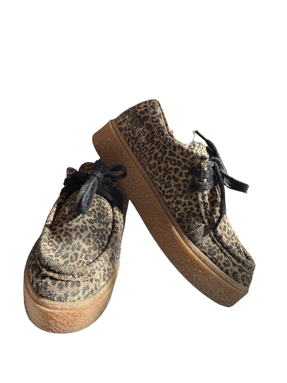 Hush Puppies Leopard Print Platform Sneakers - Brown